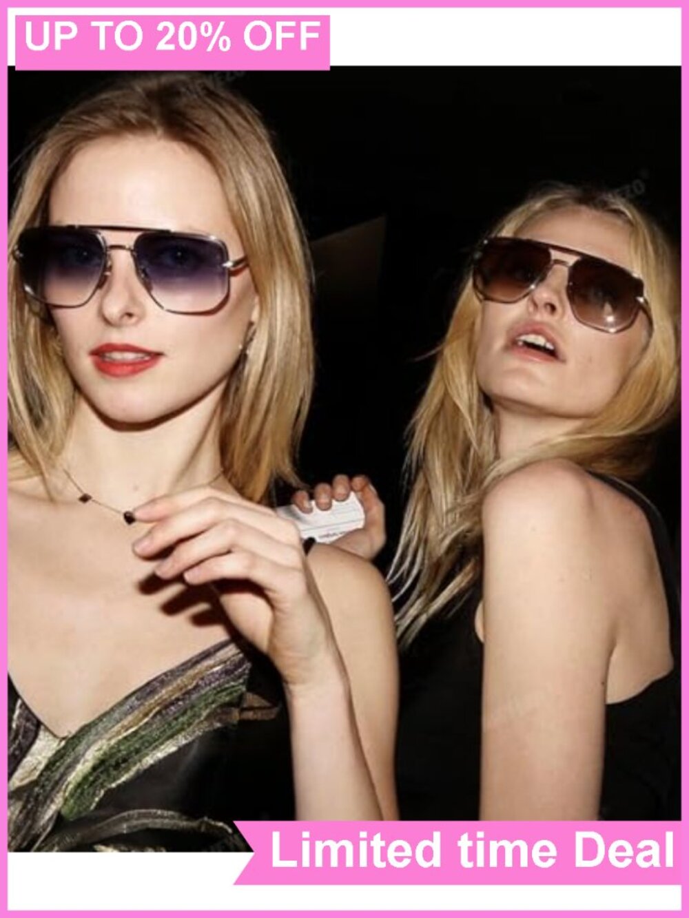 Oversized Square Aviator Sunglasses for Men Women UV400 - Picture 2 of 6